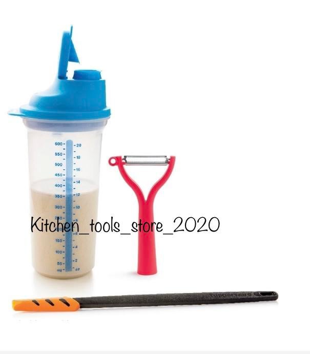 Tupperware Bak set shaker 600ml flessenspatel dunschiller, Huis en Inrichting, Keuken | Tupperware, Ophalen of Verzenden, Nieuw