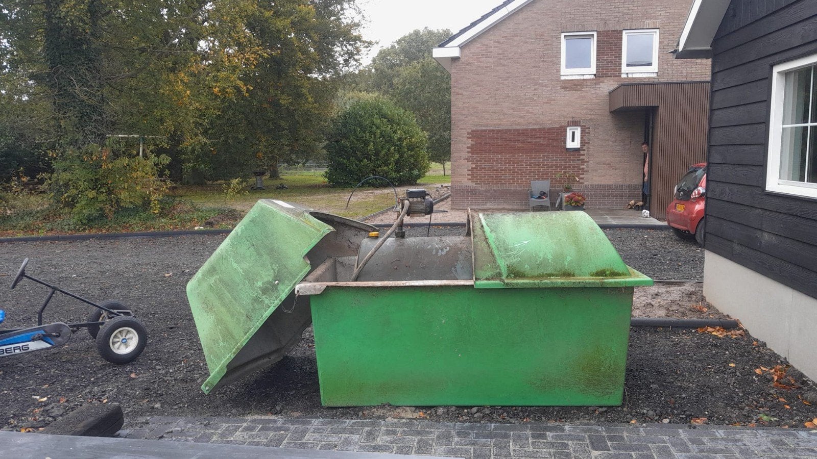 diesel olietank met lekbak, Ophalen, 20 m² of meer