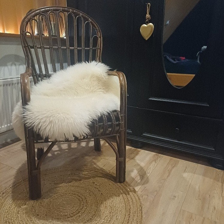Vintage stoel van rotan/manou, Ophalen, Gebruikt, Bruin, Eén