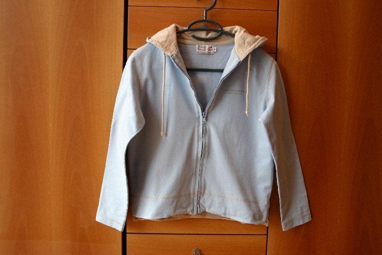 ZGAN: Riverwoods vest/hoody pastelblauw (katoen); mt 152-158, Meisje, Trui of Vest, Ophalen of Verzenden, Zo goed als nieuw