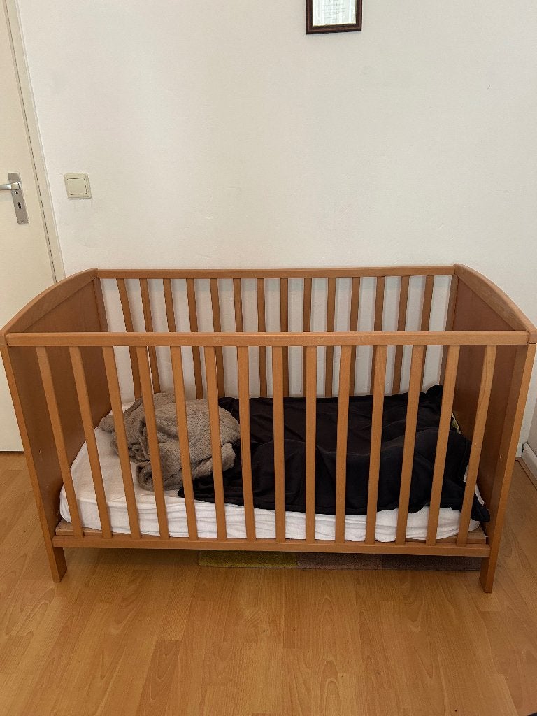 Kinderbedje met matras, Ophalen, Gebruikt, 70 tot 85 cm, Minder dan 140 cm