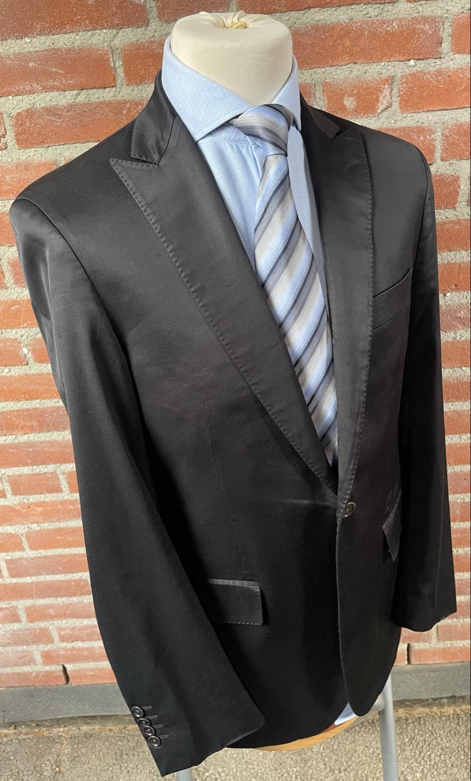 ETRO Zwart Blazer Maat 50 (L) Made in Italy, Ophalen of Verzenden, Gedragen, Maat 48/50 (M), Zwart