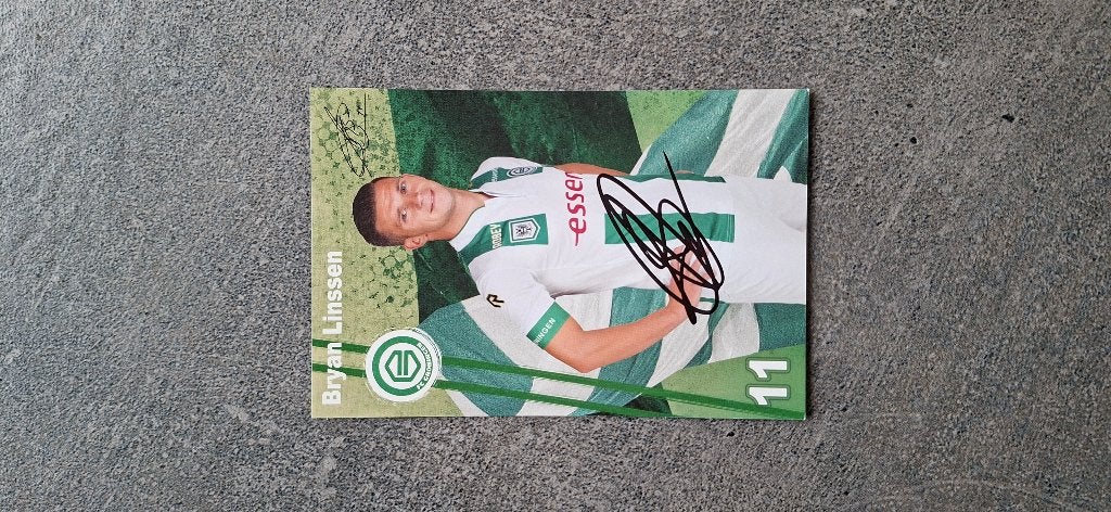 Spelerskaart met handtekening Bryan Linssen # FC Groningen, Ophalen of Verzenden, Nieuw, Overige binnenlandse clubs, Spelerskaart