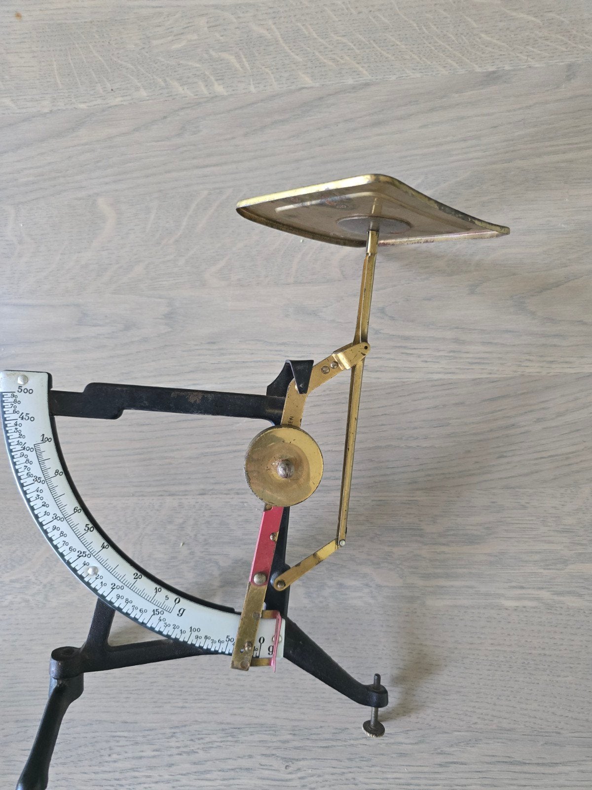Antieke brievenweegschaal, postweegschaal, tot 500 gram, Antiek en Kunst, Ophalen of Verzenden
