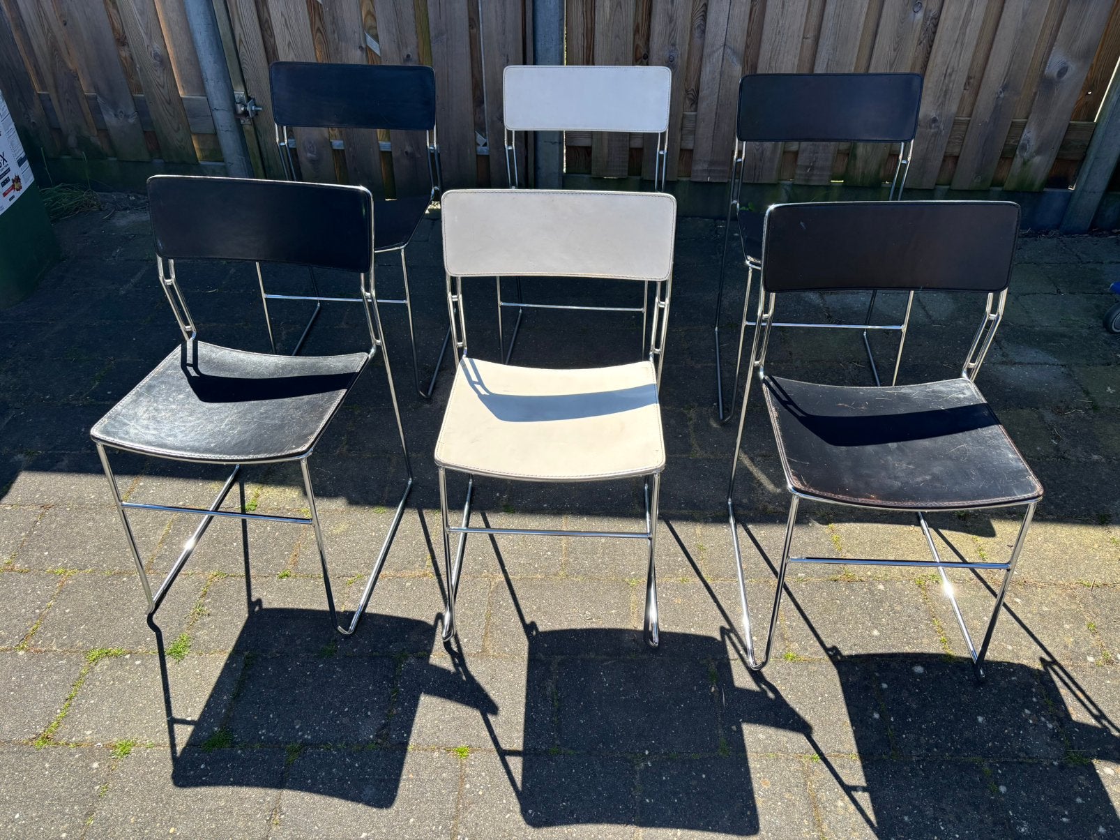 Vintage Italian Arrben Sultana Dining chairs 6 x, Huis en Inrichting, Stoelen, Ophalen, Gebruikt, Zwart, Vijf, Zes of meer stoelen