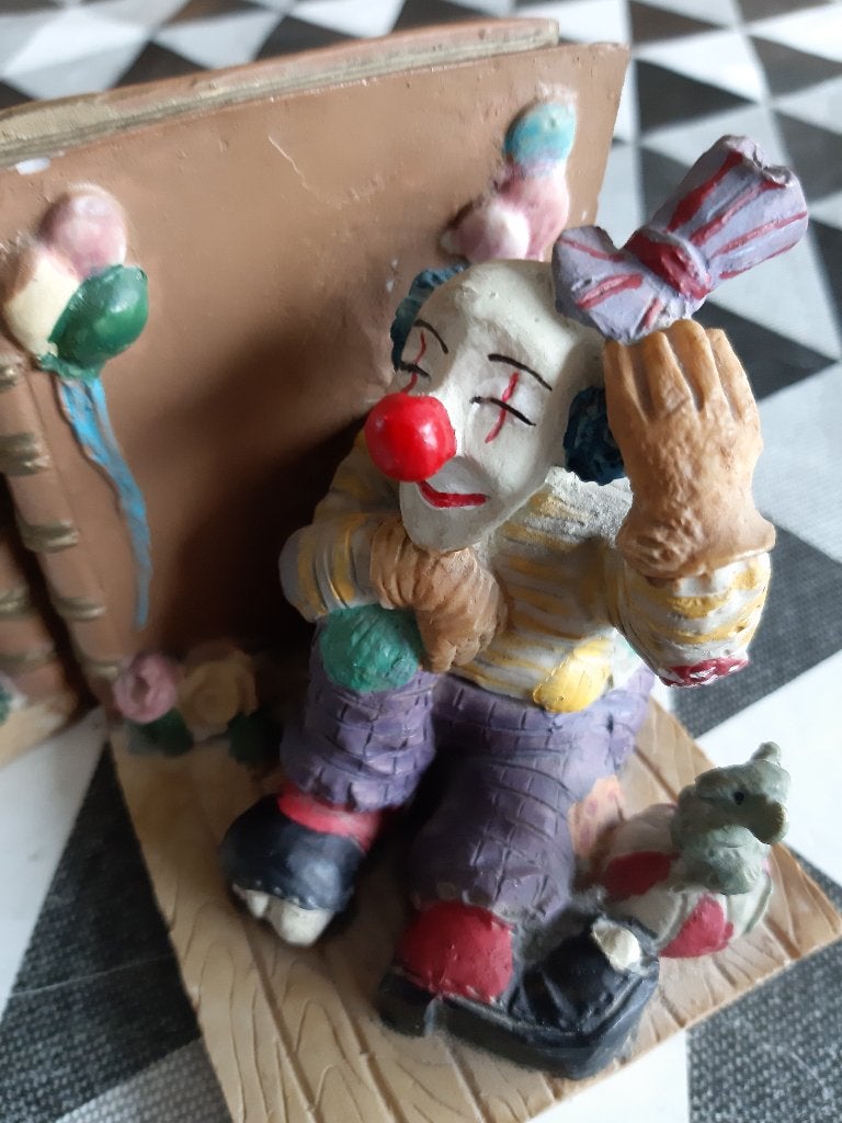 Boekensteunen, 2 stuks, vrolijke pipo's., Verzenden, Zo goed als nieuw