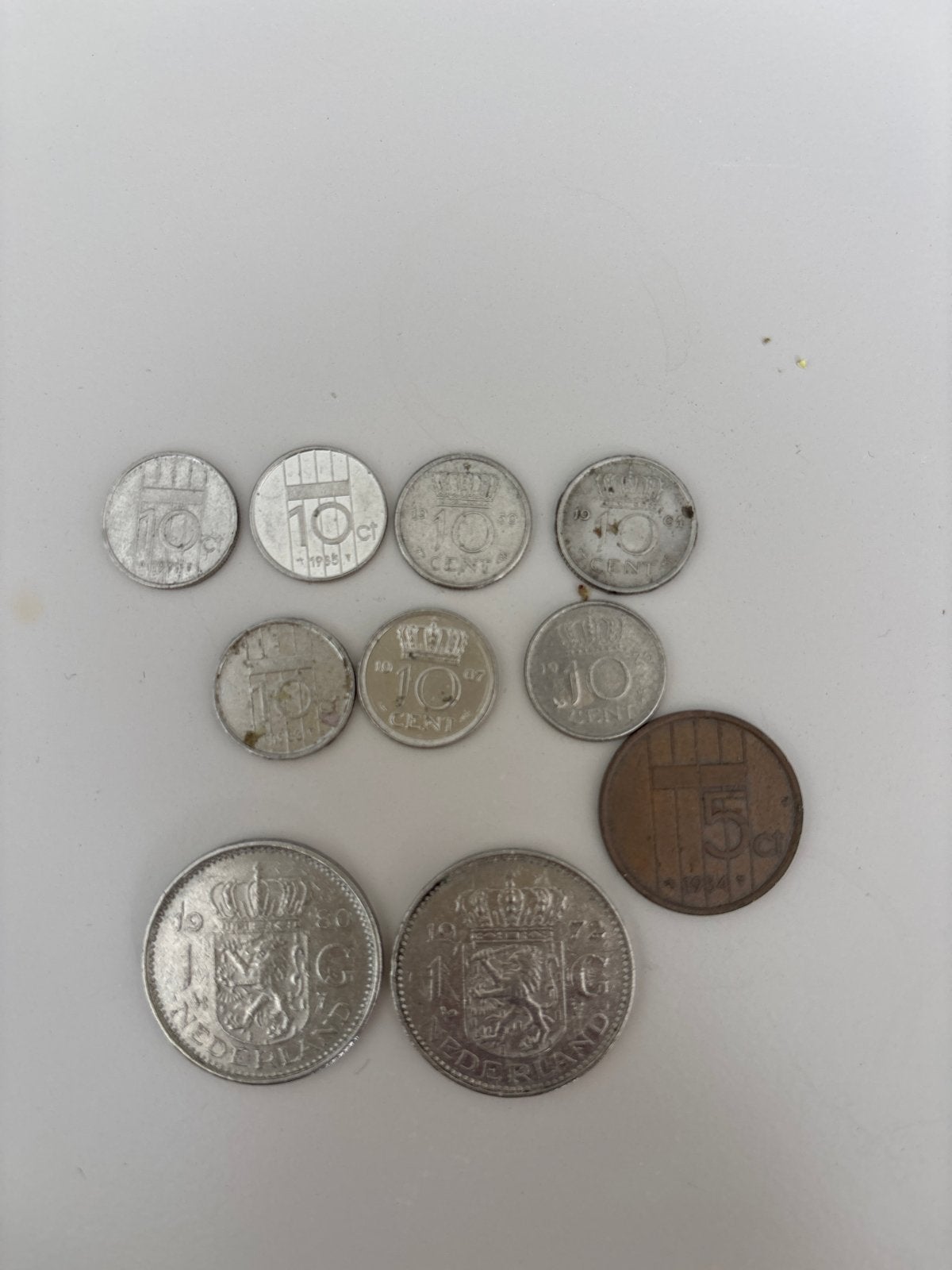 Diverse Nederlandse munten - Gulden en centen, Ophalen, Koningin Wilhelmina, 1 gulden, Setje