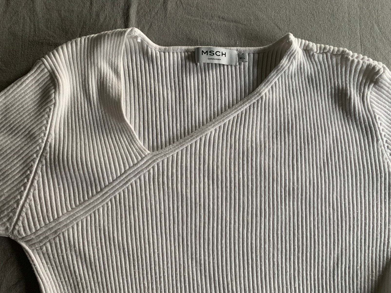 T-Shirt MSCH, Maat 38/40 (M), Wit, Ophalen of Verzenden, Korte mouw