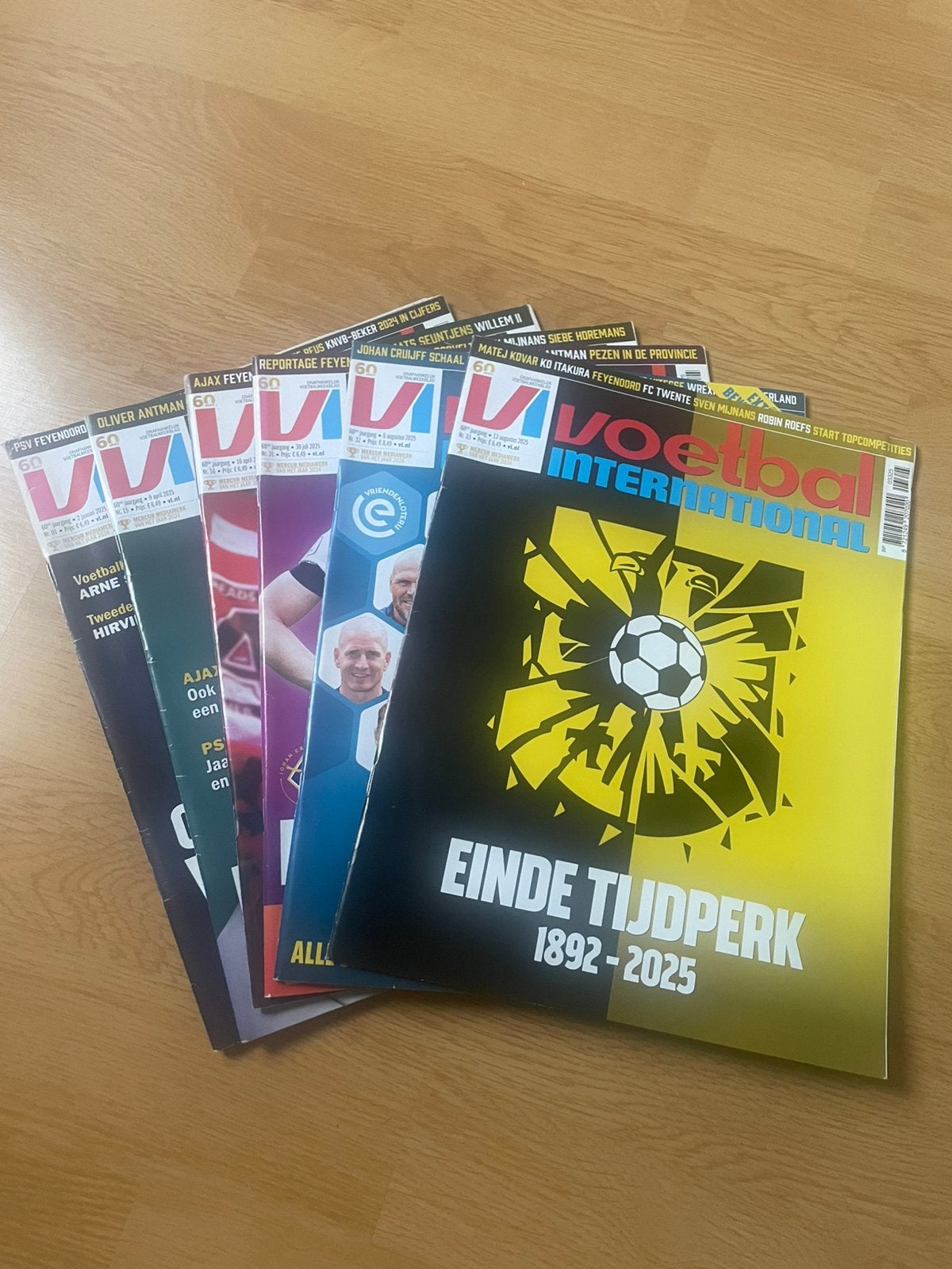 Voetbal International 6 stuks, Ophalen of Verzenden, Zo goed als nieuw, Sport en Vrije tijd