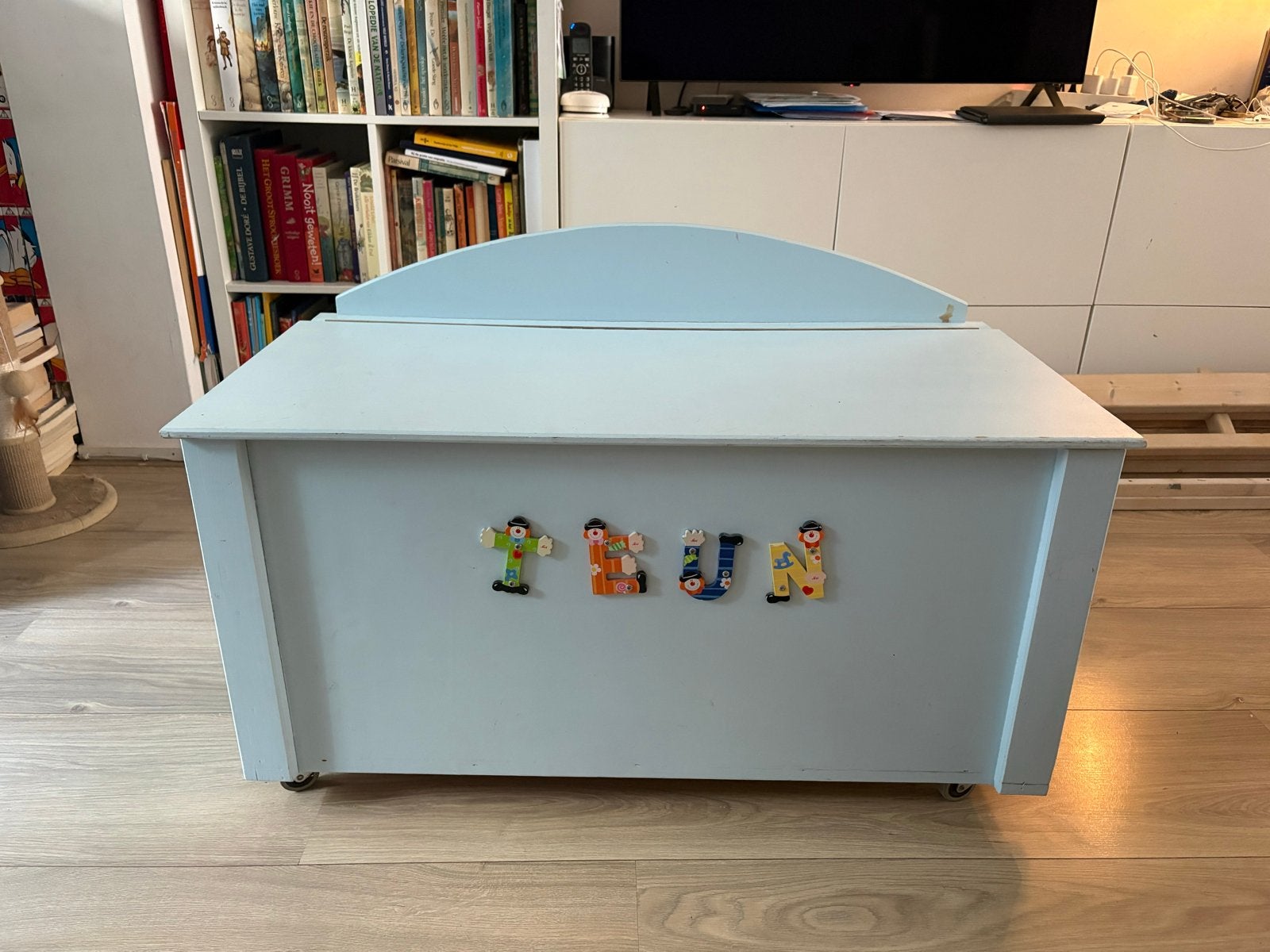 Handgemaakte Speelgoedkist, Ophalen, Gebruikt, Jongen of Meisje