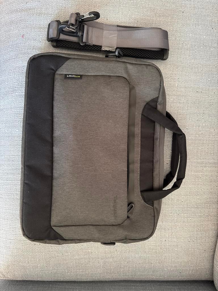 Targus EcoSmart laptoptas 15,6 inch - Grijs -NIEUW, Computers en Software, Laptoptassen, Gevoerd laptopvak, Grijs, Nieuw, Aktetas