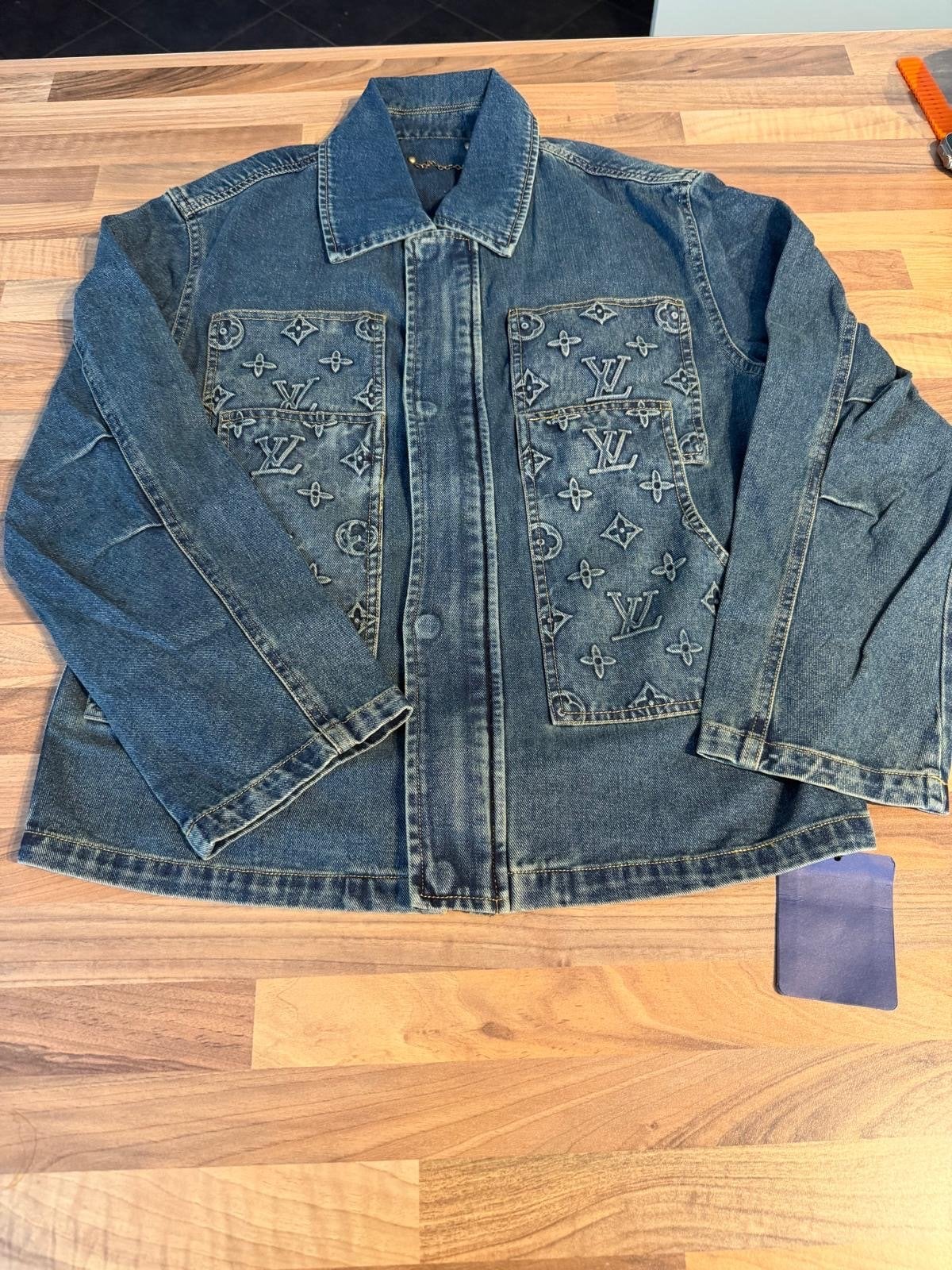 Louis Vuitton Monogram Denim Jacket Maat 46 (S), Ophalen of Verzenden, Nieuw, Maat 46 (S) of kleiner, Blauw