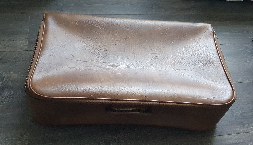 oude koffer, Ophalen, Gebruikt, 50 tot 60 cm, Leer