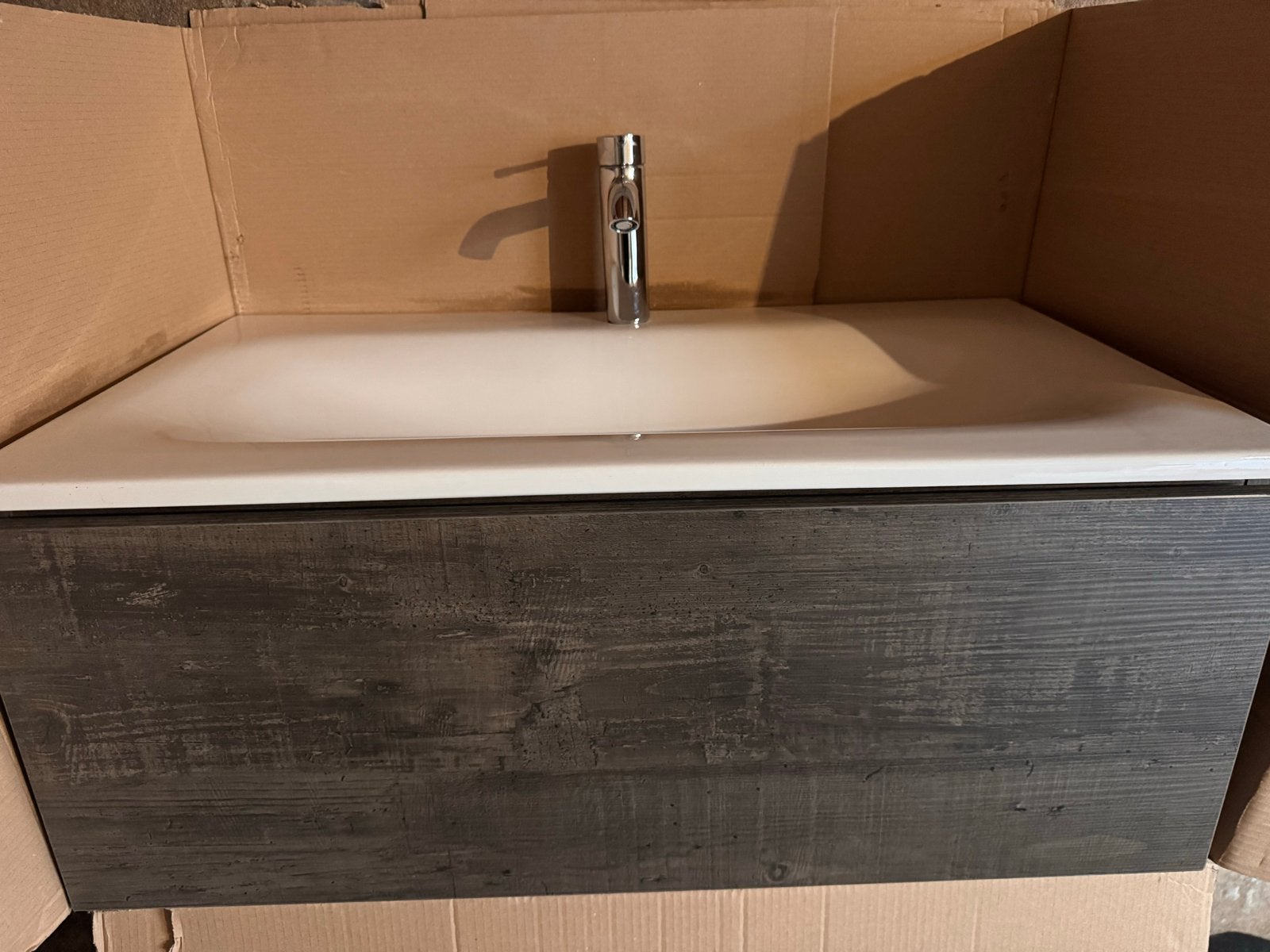Detremmerie Badkamermeubelset met Wastafel en Kraan, Zo goed als nieuw, Minder dan 100 cm, Wastafelkast, 25 tot 50 cm
