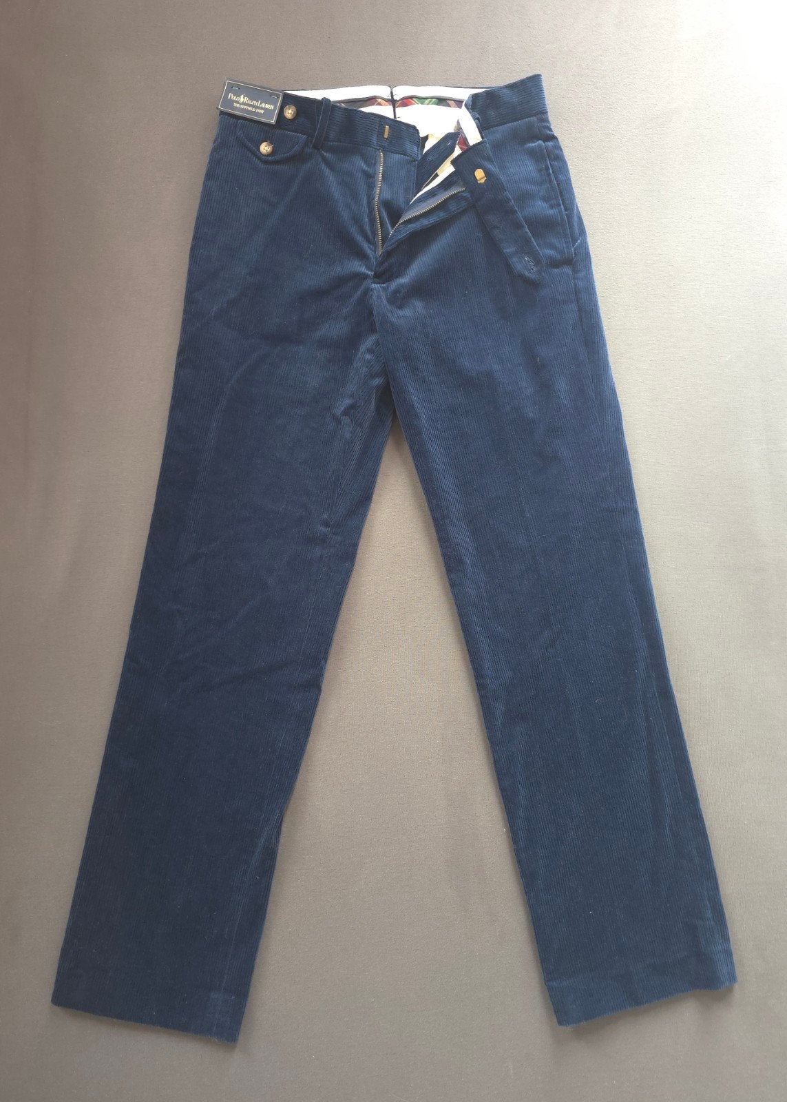 Polo Ralph Lauren navy corduroy preppy suffield pant broek, Ophalen of Verzenden, Nieuw, Blauw, Polo Ralph Lauren