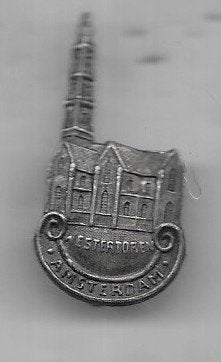 AMSTERDAM WESTERTOREN SPELD, Ophalen of Verzenden, Gebruikt, Stad of Land, Speldje of Pin
