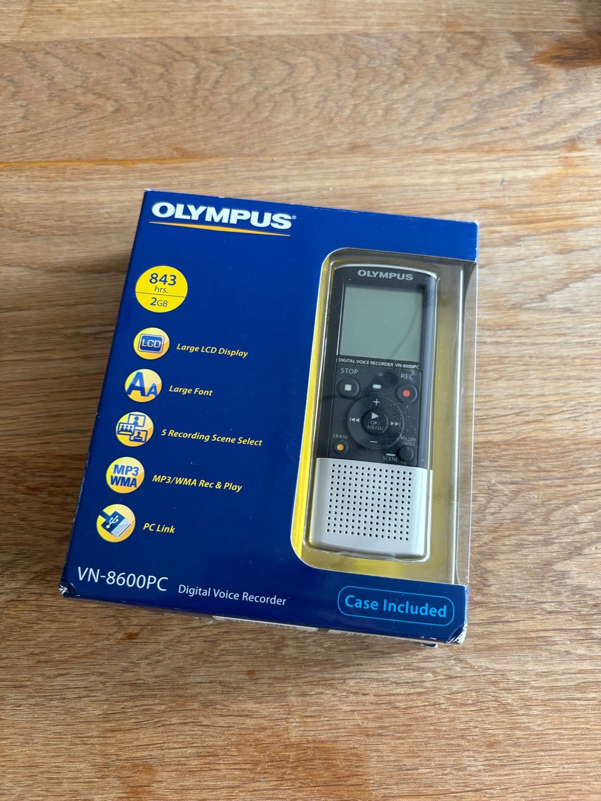 Olympus VN-8600PC Digitale Voice Recorder met 2GB opslag, Ophalen, Nieuw