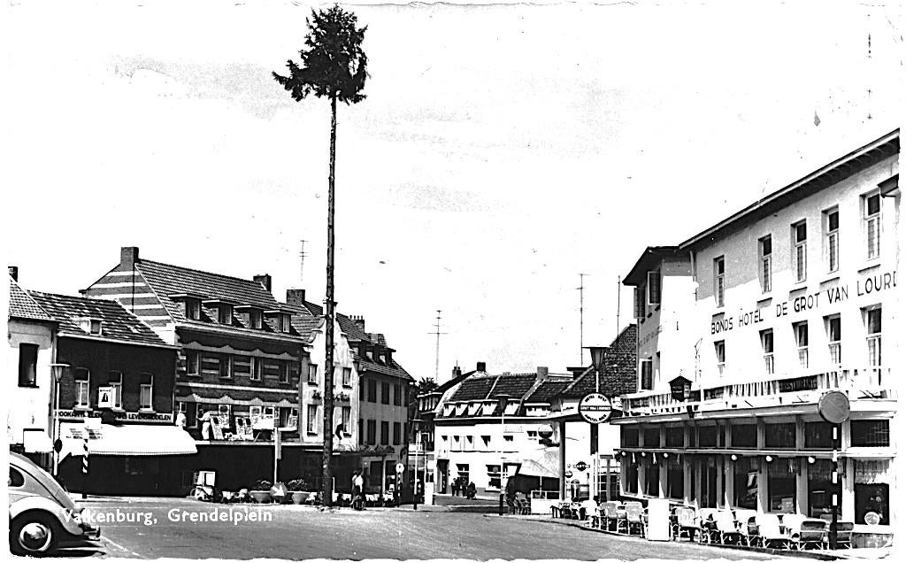 913980 Valkenburg 1961 Hotel Grot van Lourdes restaurant, Verzamelen, Ansichtkaarten | Nederland, Gelopen, Limburg, 1960 tot 1980