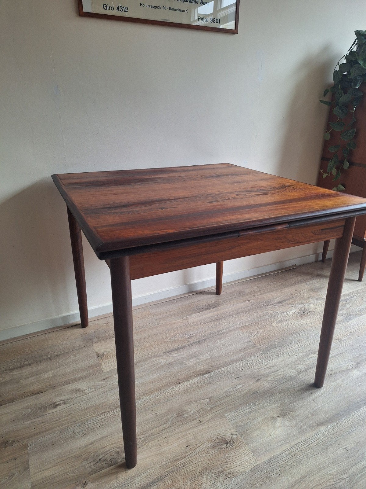vintage verlengbare eettafel, Huis en Inrichting, Ophalen of Verzenden, Gebruikt, Rechthoekig, 50 tot 100 cm