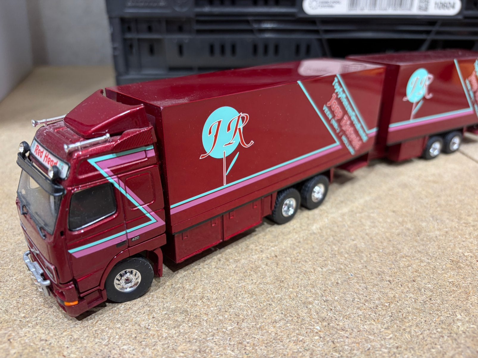 TEKNO VOLVO FH12 JAAP RIETVELD RED HEAD, Ophalen of Verzenden, Zo goed als nieuw, Bus of Vrachtwagen, Tekno