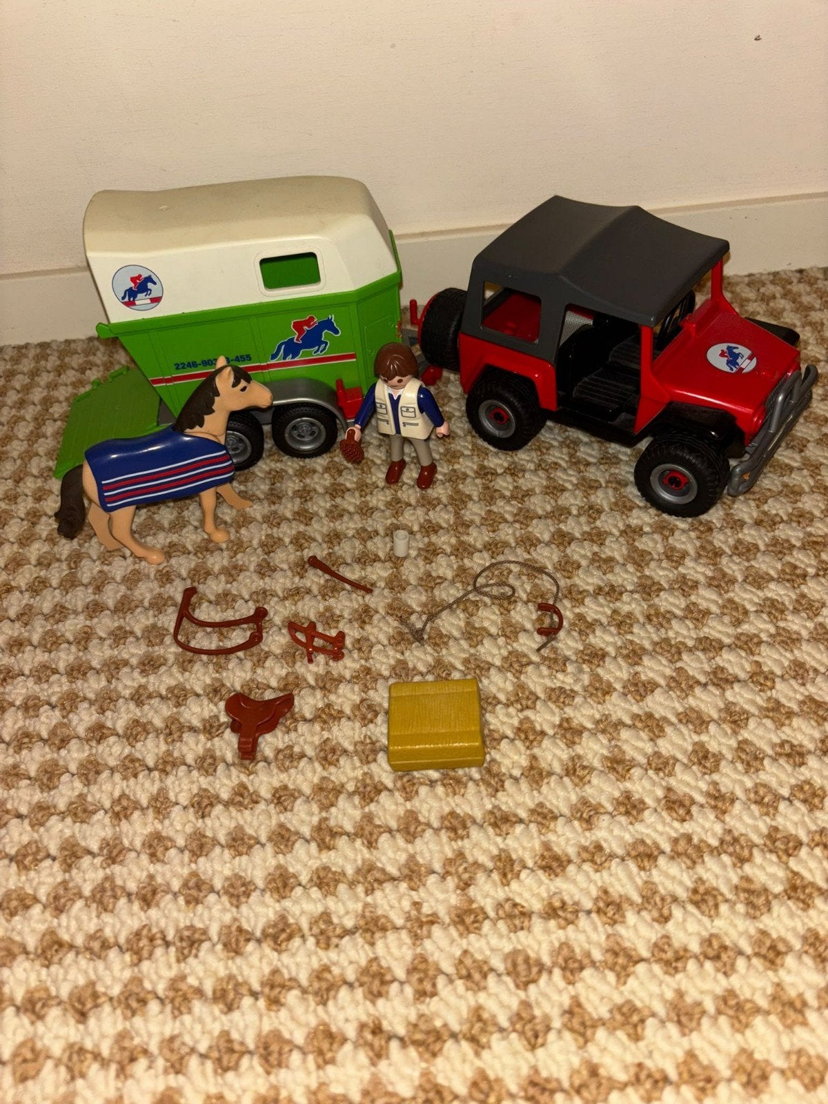 Playmobilset 4189 Jeep met trailer, Complete set, Voertuig, Ophalen of Verzenden, Zo goed als nieuw