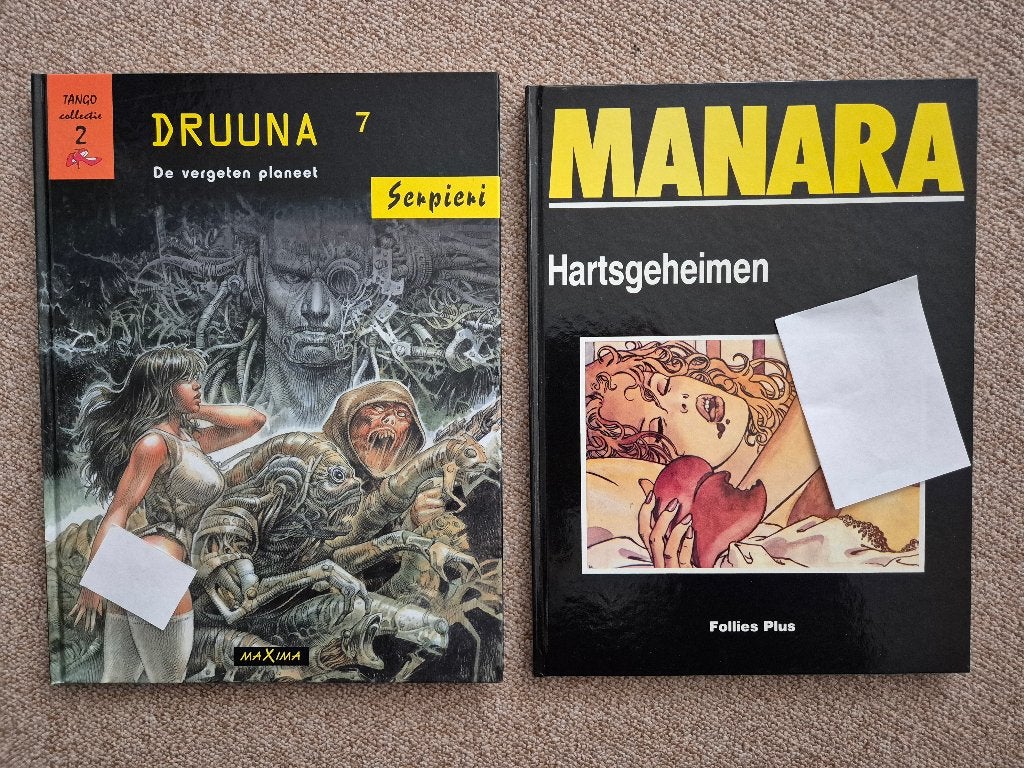 DRUUNA de vergeten planeet en MILO MANARA hartsgeheimen, Boeken, Meerdere stripboeken, Ophalen of Verzenden, Nieuw, Milo Manara en Serpieri