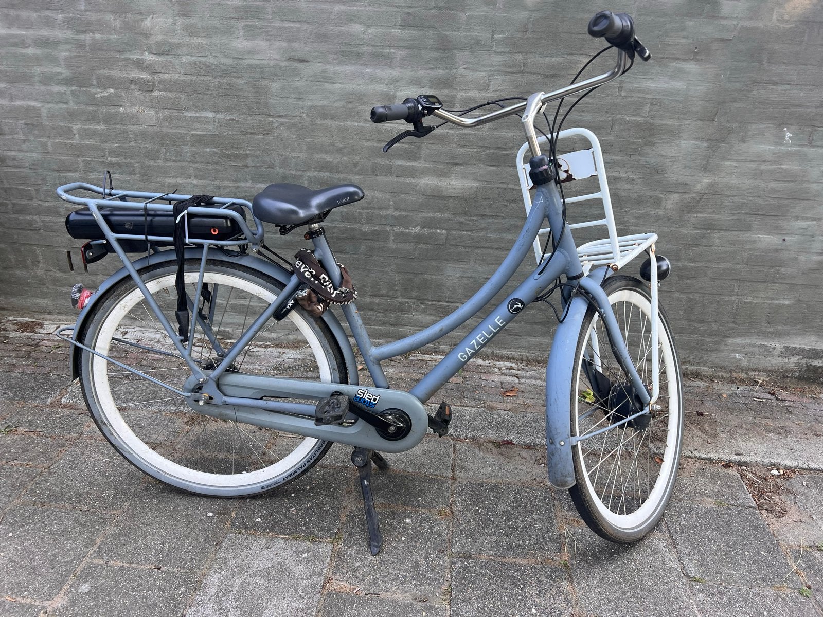 Gazelle elektrische fiets met gebroken bagagerek, Ophalen, Minder dan 30 km per accu, Gebruikt, 51 tot 55 cm