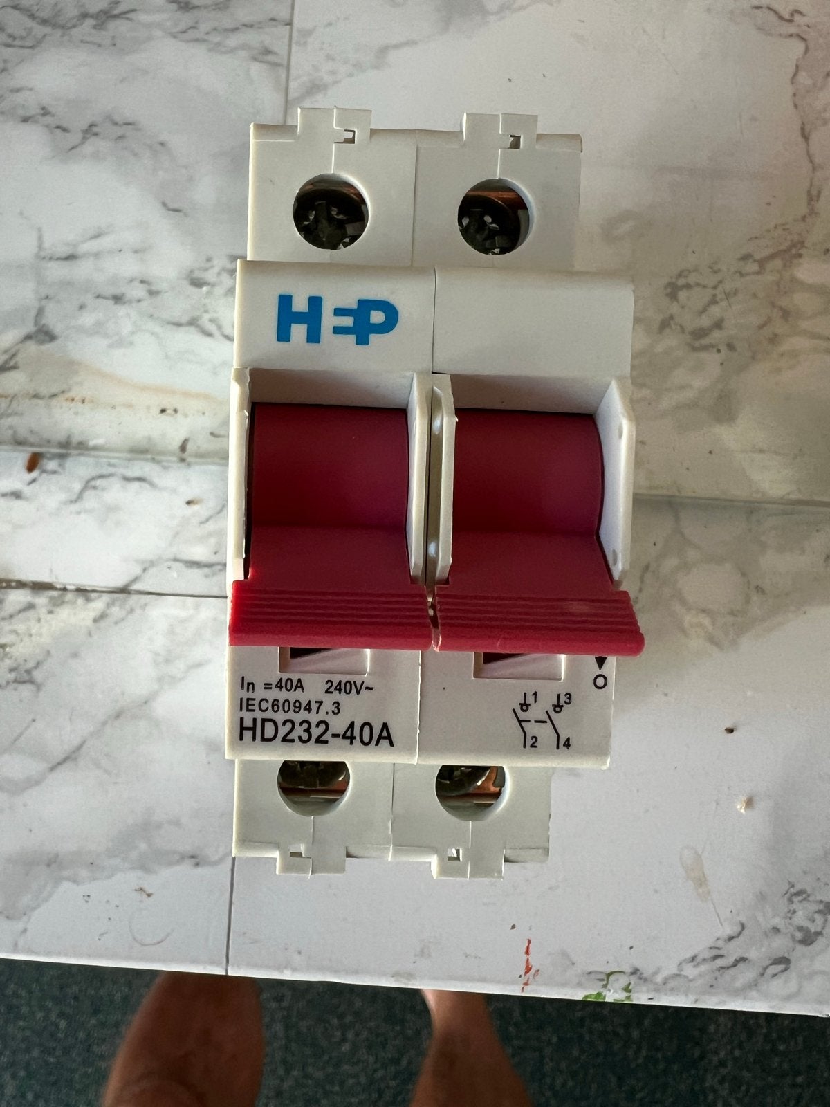 HEP HD232-40A hoofdschakelaar, Ophalen of Verzenden, Gebruikt, Overige merken, Schakelaar