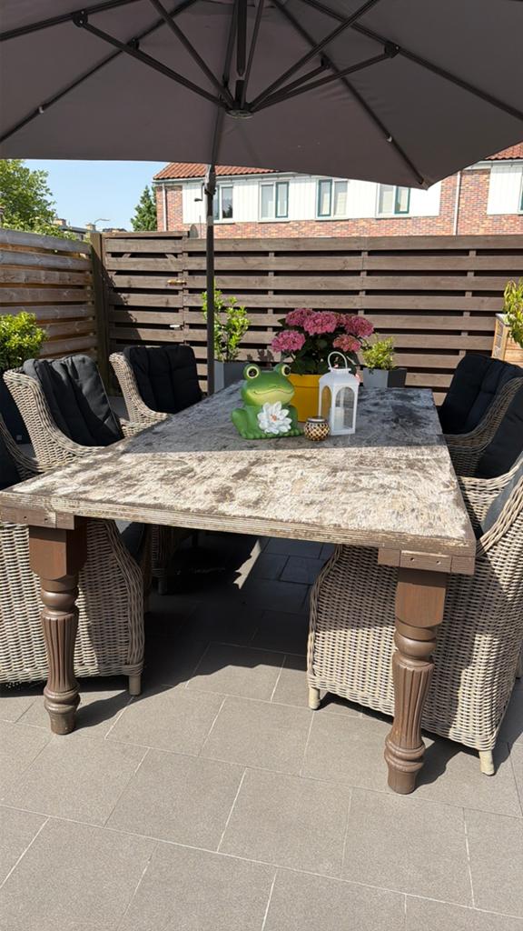 Gratis grote tuintafel, Ophalen, Gebruikt, Rechthoekig, Hout