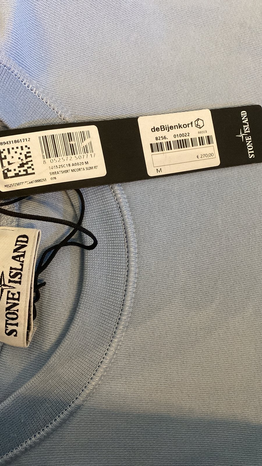 Stone Island Sweatshirt Lichtblauw Maat M Nieuw, Ophalen of Verzenden, Nieuw, Maat 48/50 (M), Blauw