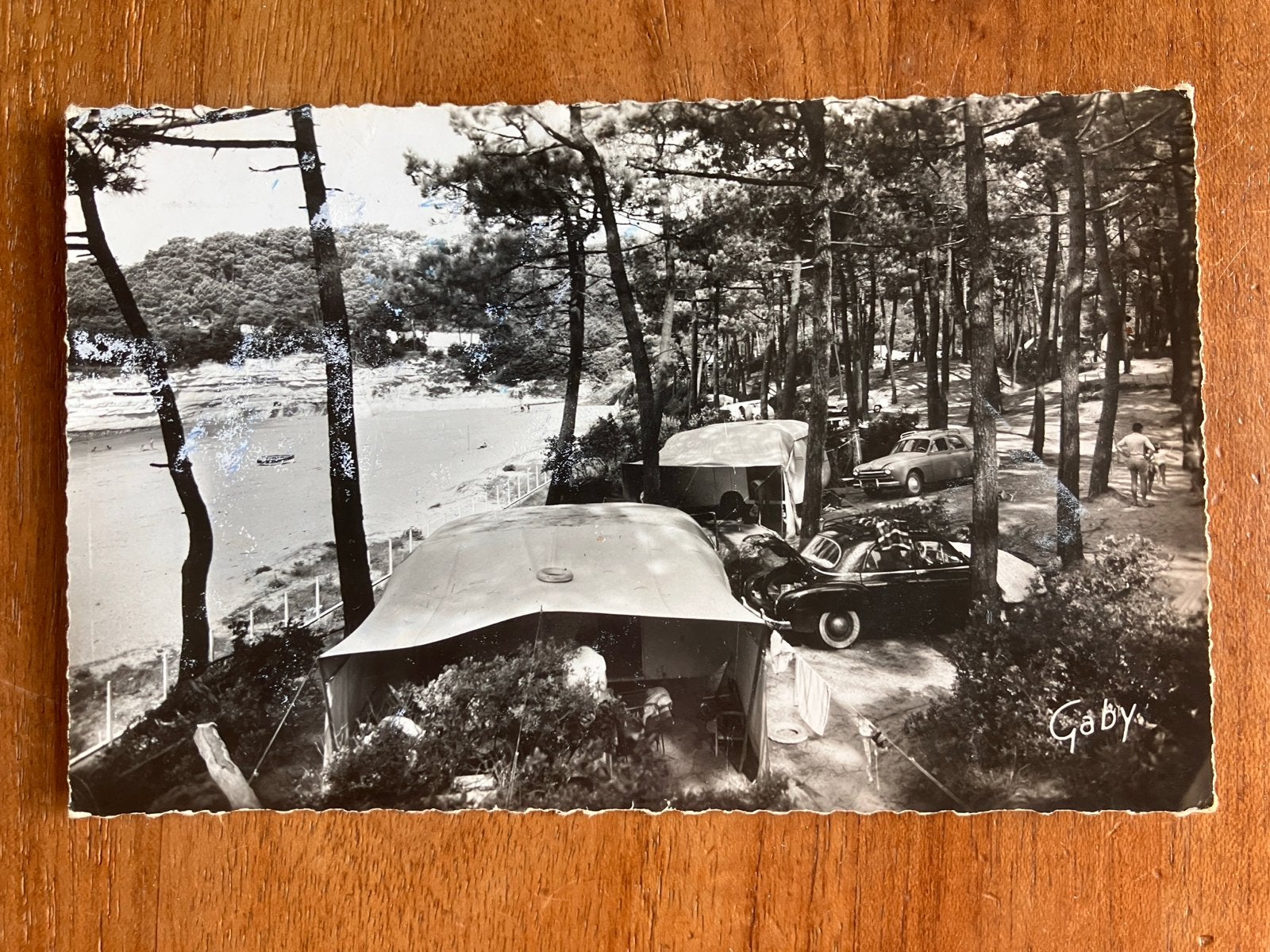 Camping bij Suzac aan de Franse kust, jaren '50, Ophalen of Verzenden, 1940 tot 1960, Gelopen, Frankrijk