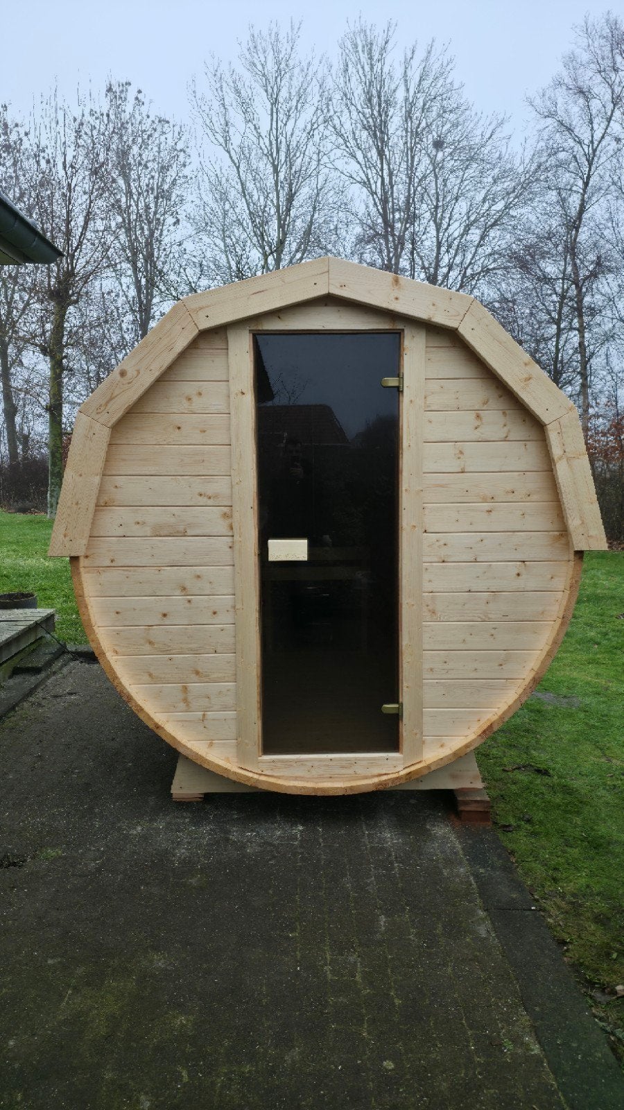 2,5M Barrel Sauna Gratis Levering en Plaatsing - 10% KORTING, Ophalen of Verzenden, Nieuw, Fins of Traditioneel, Complete sauna