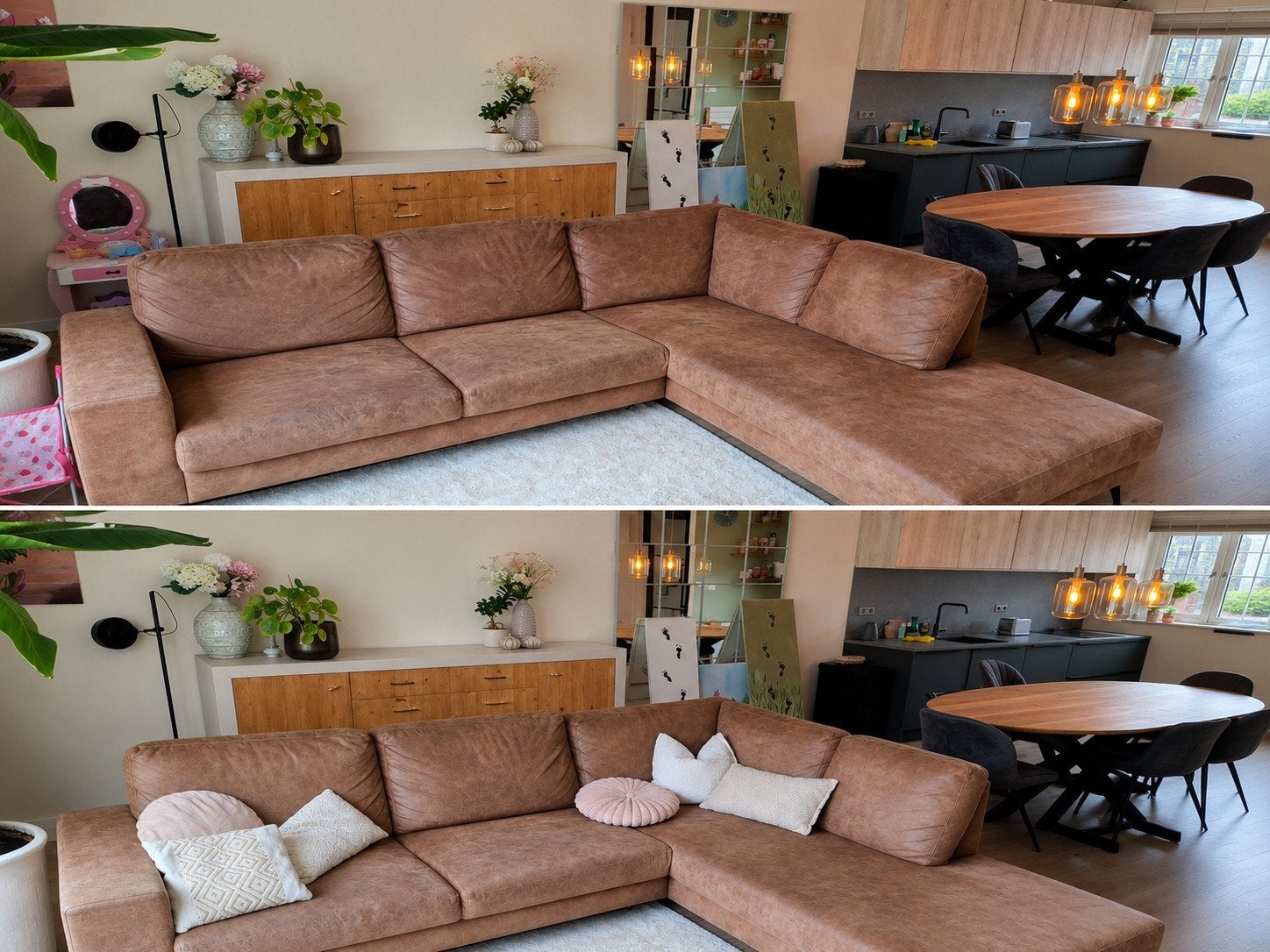 Hoekbank Pronto wonen 260x210, Ophalen, Gebruikt, Vierpersoons of meer