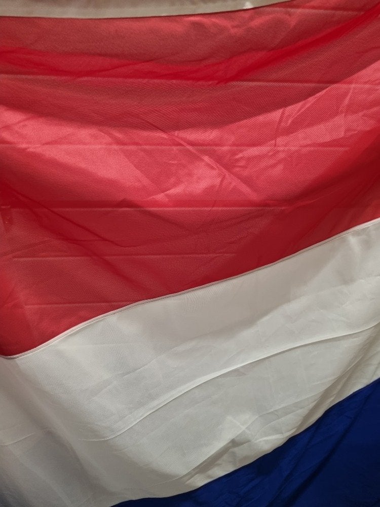 vlag nederland groot 290x 124cm, Diversen, Vlaggen en Wimpels, Ophalen of Verzenden, 'T Olde Gre-j, Info@toldegrej.nl, Endepoelstraat 20f Didam