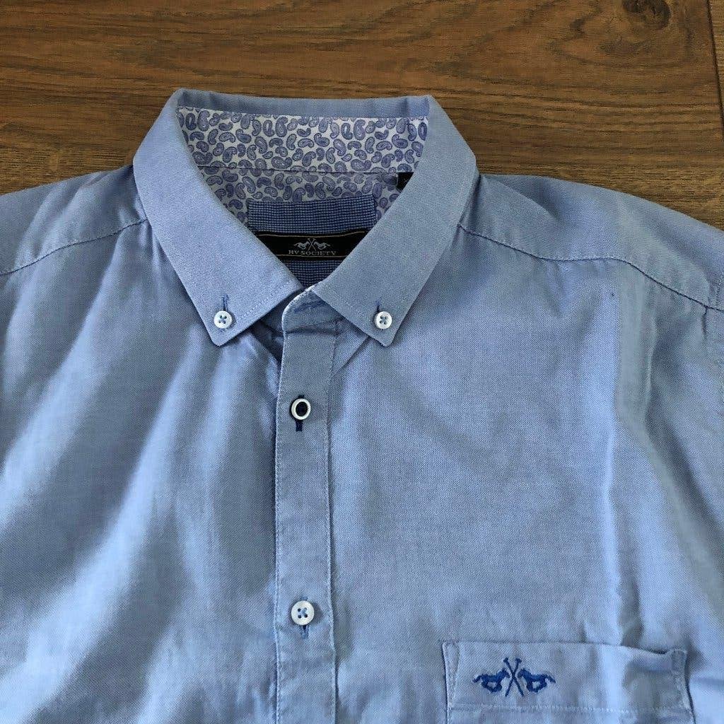 Heren merk overhemd HV Society, Blauw, Nieuw, Ophalen of Verzenden, HV Society