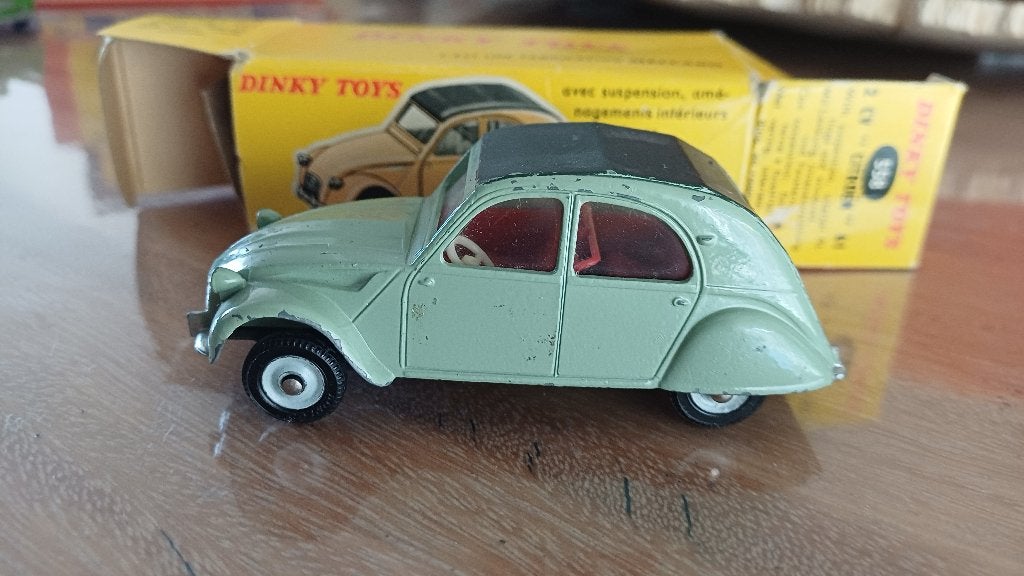 dinky toys citroen 2CV met box, no.558, Ophalen of Verzenden