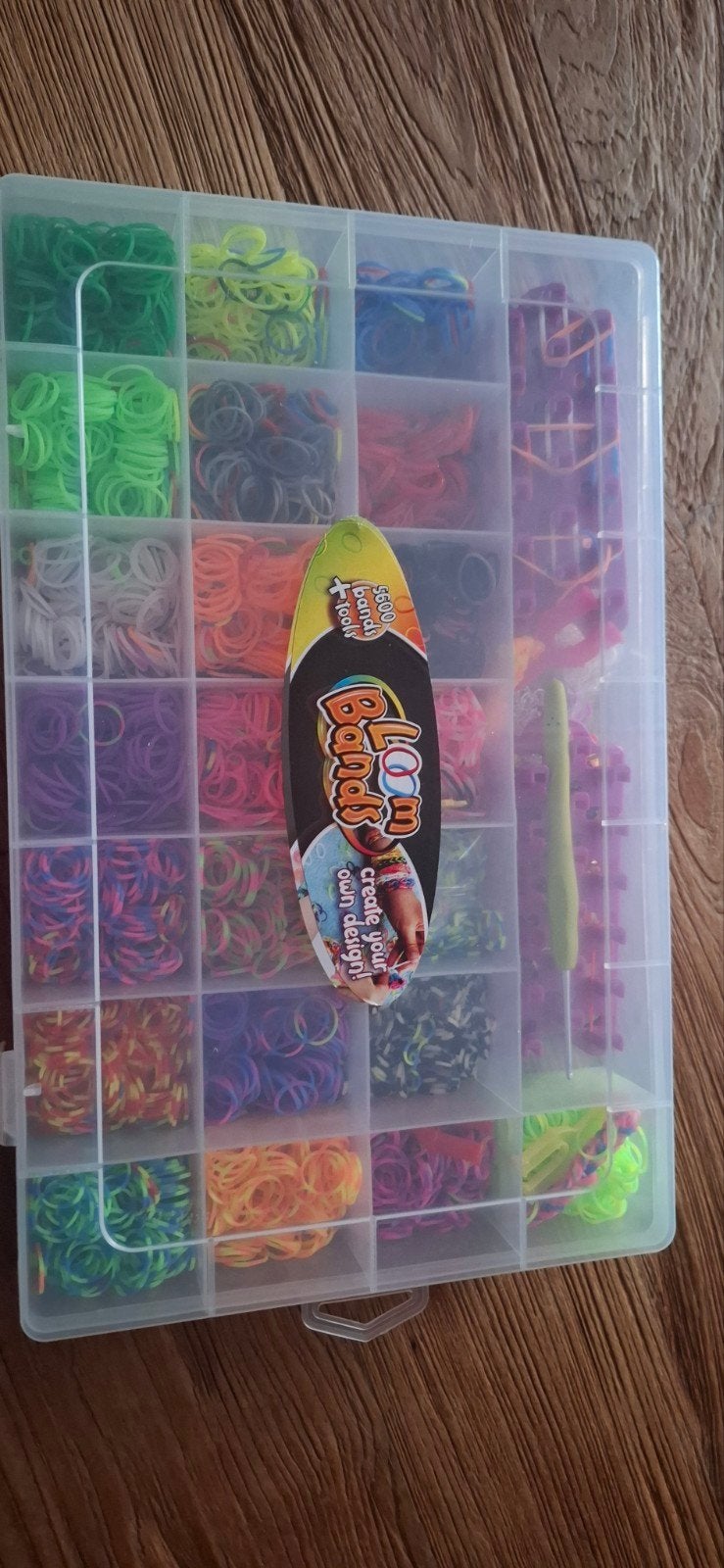 Grote bak met Loom elastiekjes - bijna compleet, Ophalen, Meerkleurig, Zo goed als nieuw, Rubber