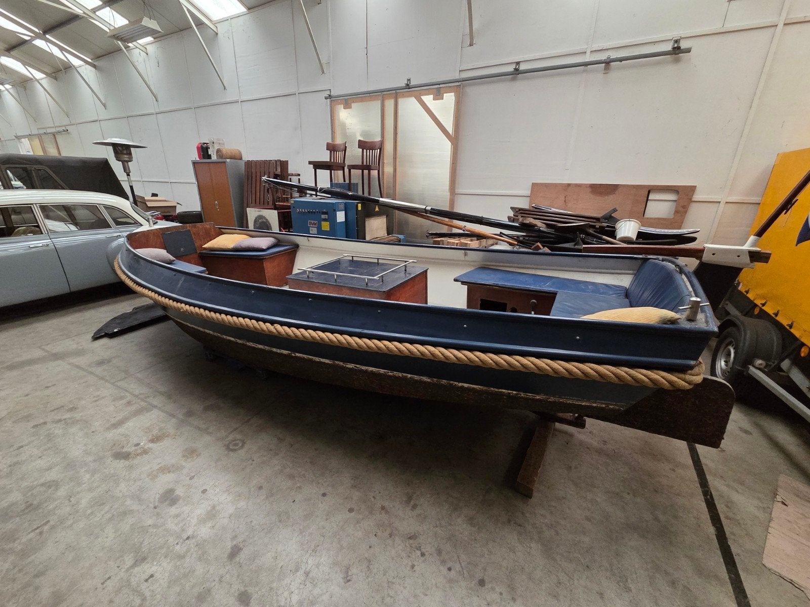 mooi project stalen sloep met losse sole mini 26 diesel, Watersport en Boten, Gebruikt, Staal, Binnenboordmotor, Diesel