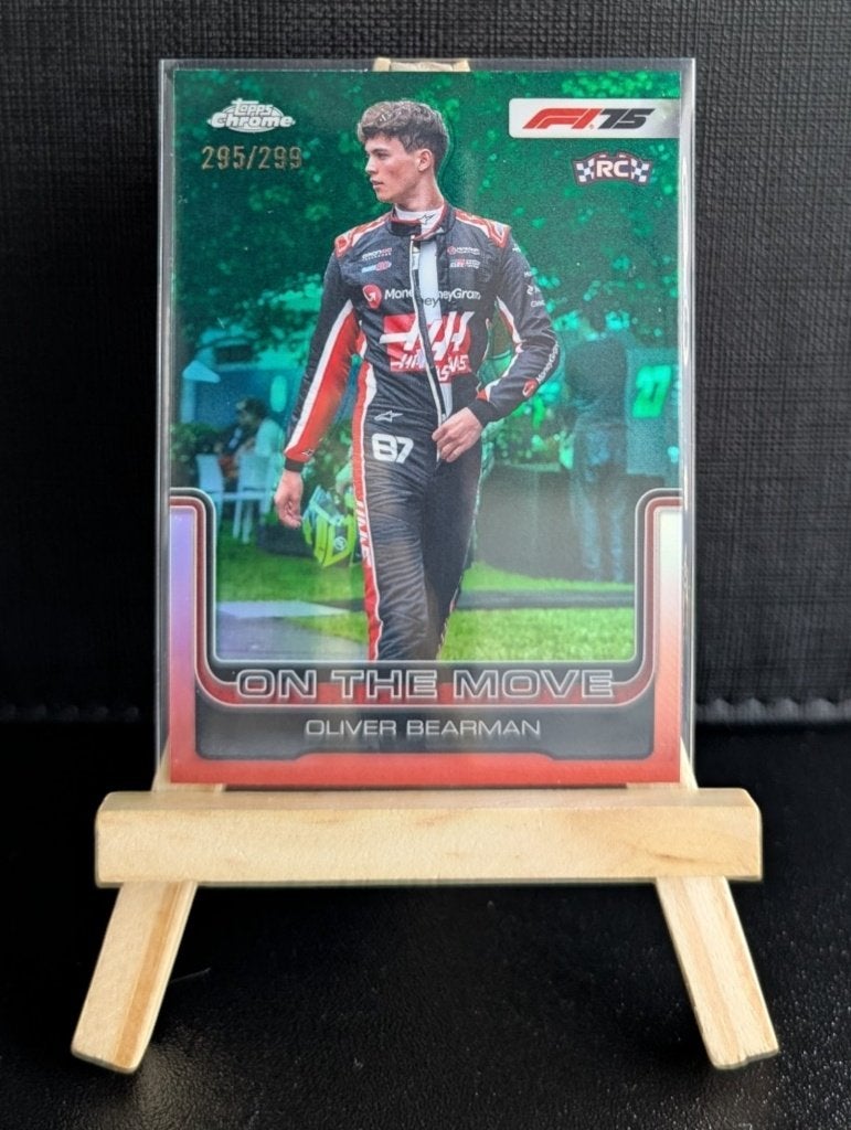 2025 topps Chrome f1 Oliver Bearman On the move /299, Ophalen of Verzenden, Nieuw, Plaatje