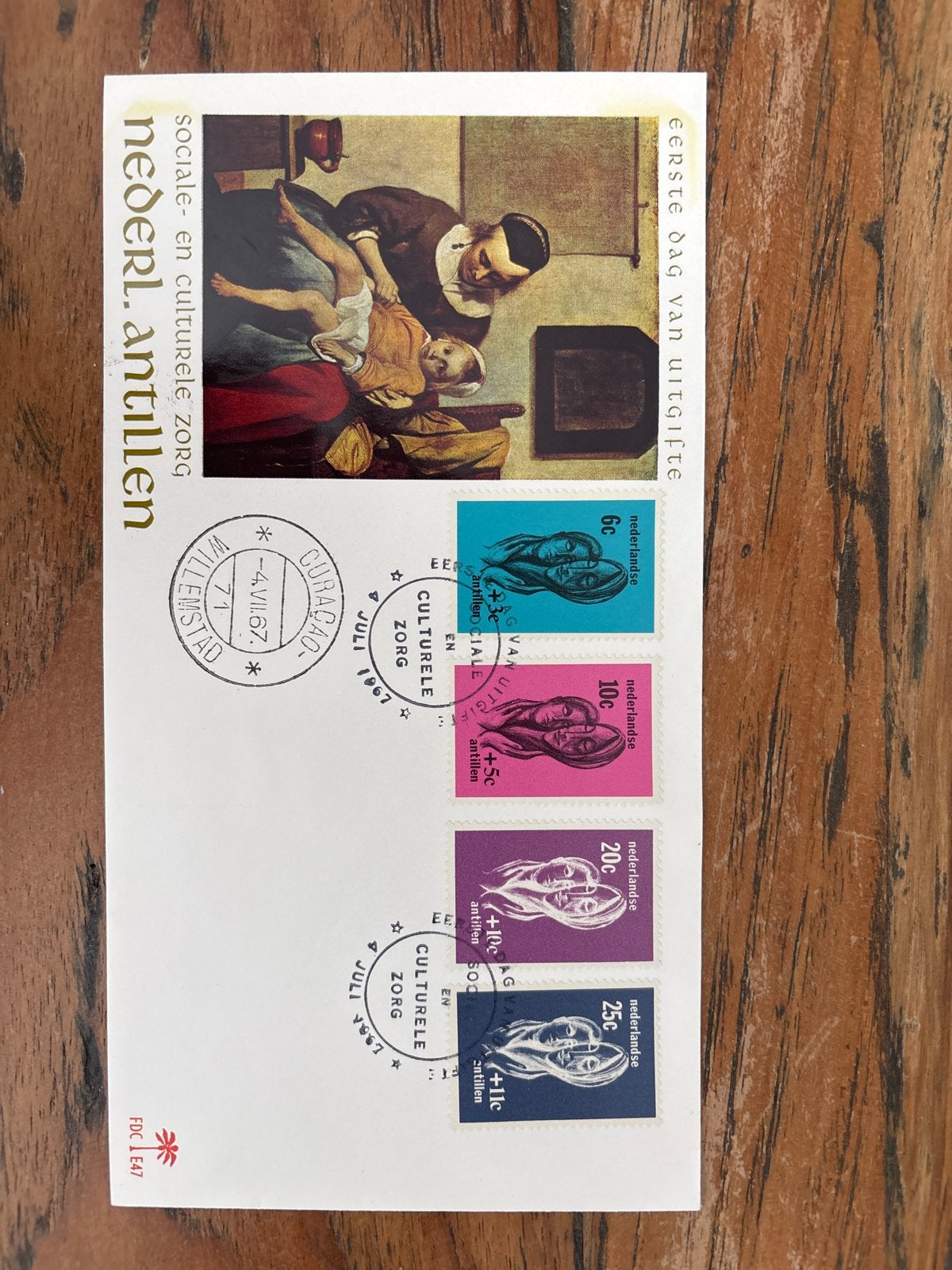 FDC Nederlandse Antillen 1967 Sociale en Culturele Zorg, Ophalen of Verzenden, Onbeschreven, Nederland