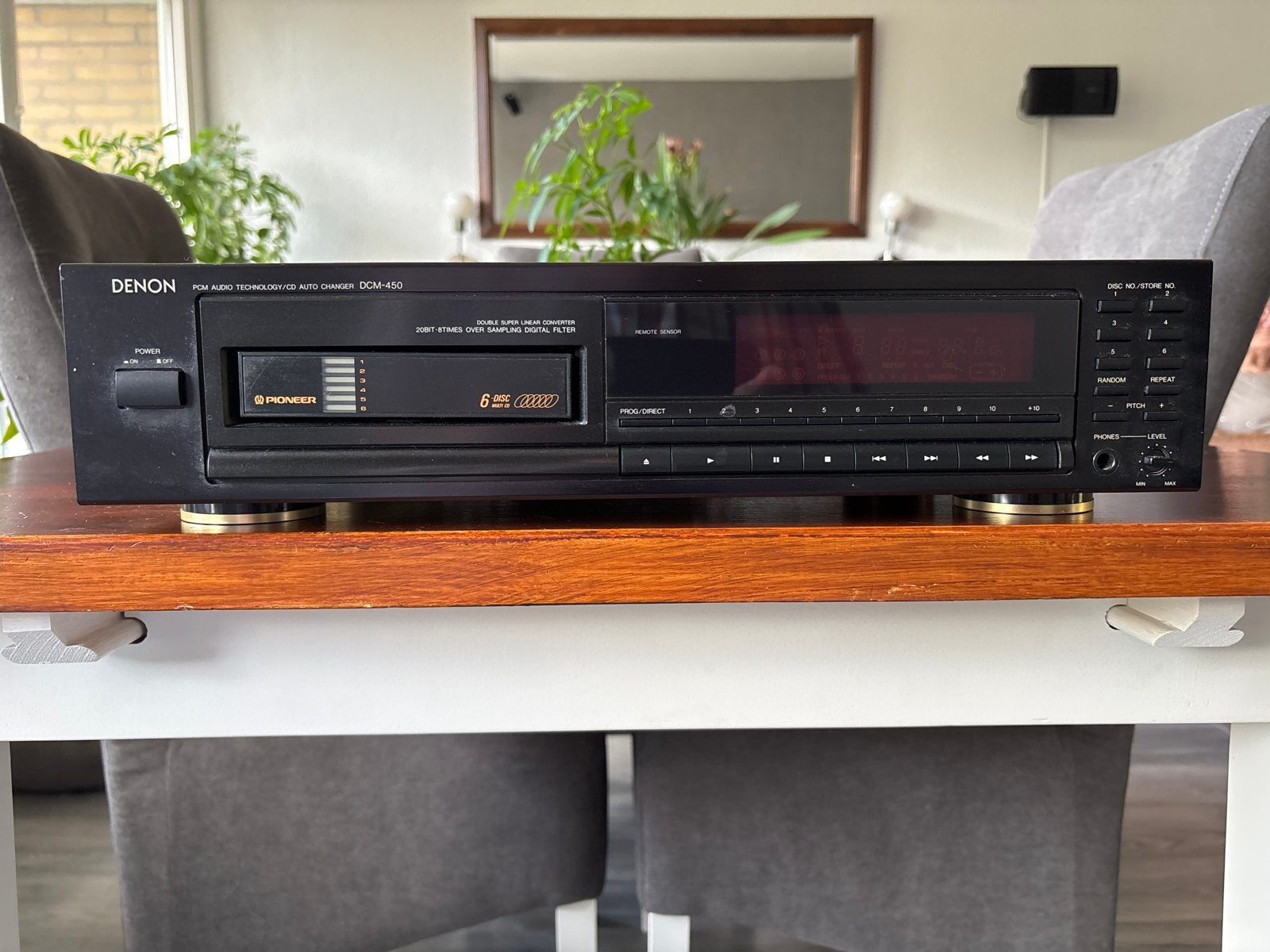 Denon DCM-450 CD-wisselaar - 6 CD's, Ophalen, Gebruikt, Wisselaar