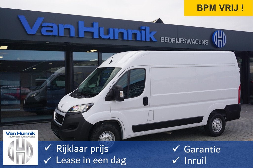 Peugeot Boxer 35 2.2 140PK L2H2 BPM VRIJ! Apple CP / Android, Auto's, Voorwielaandrijving, Gebruikt, 4 cilinders, Wit