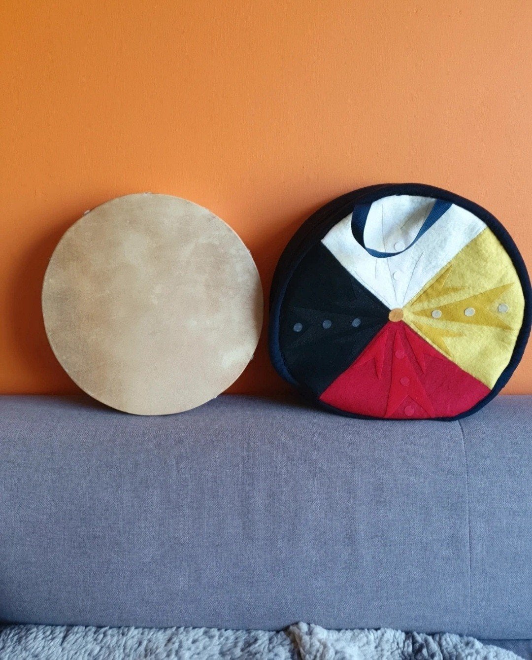 Drum 42 cm met windrichtingen en multifunctionele tas, Muziek en Instrumenten, Drumstellen en Slagwerk, Ophalen of Verzenden