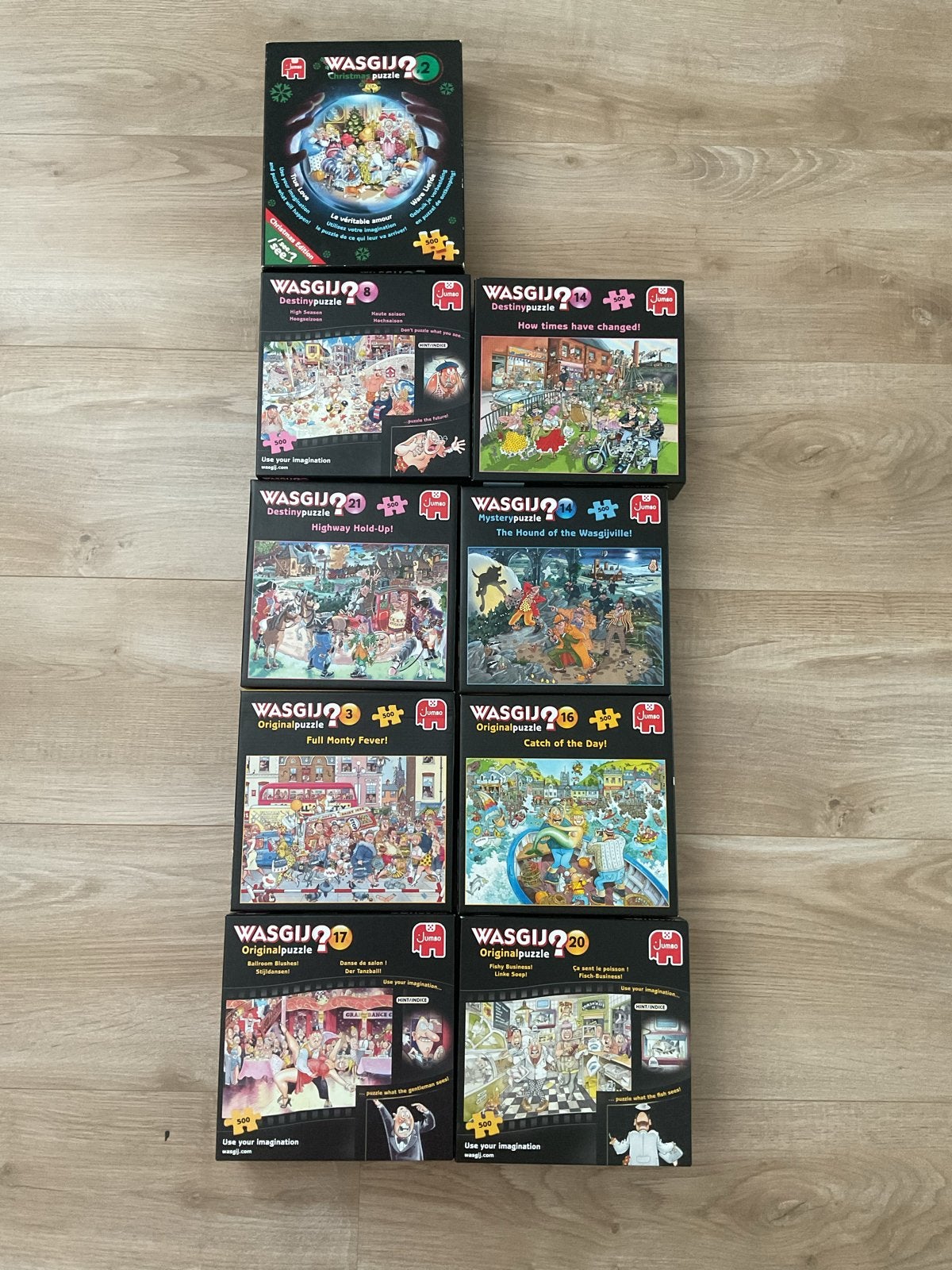 Wasgij Puzzels - Diverse Collectie (9 stuks), Ophalen, 500 t/m 1500 stukjes, Zo goed als nieuw, Legpuzzel