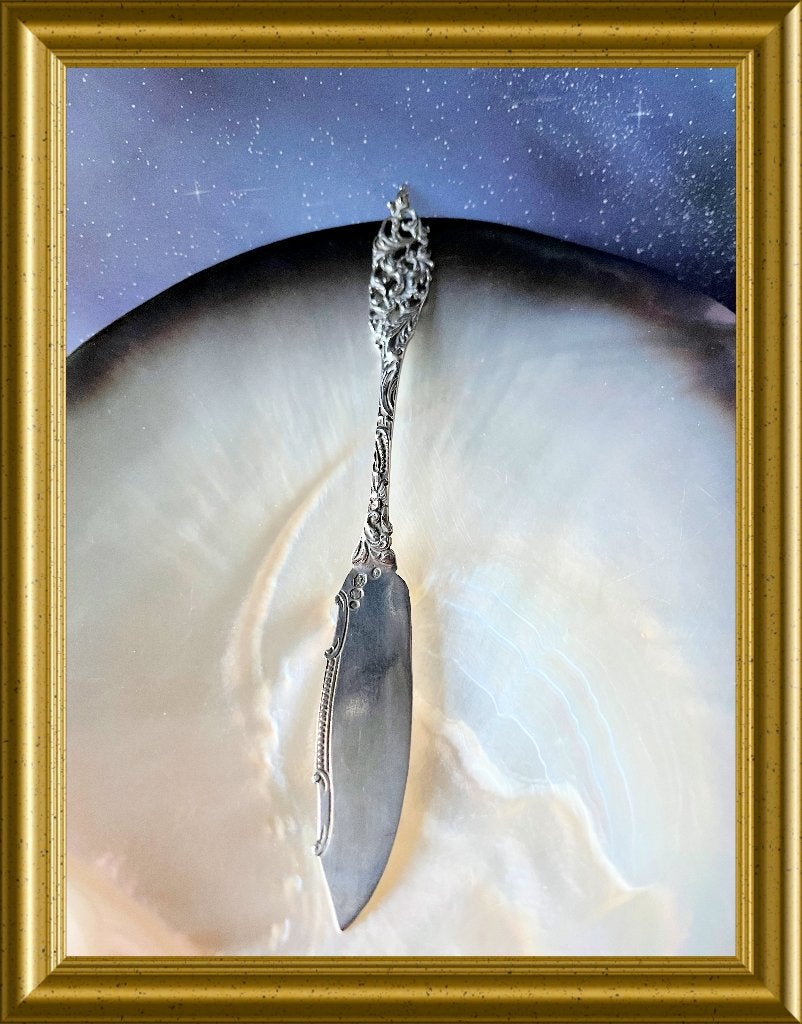 Klein ajour zilveren mesje, Ophalen of Verzenden, Zilver