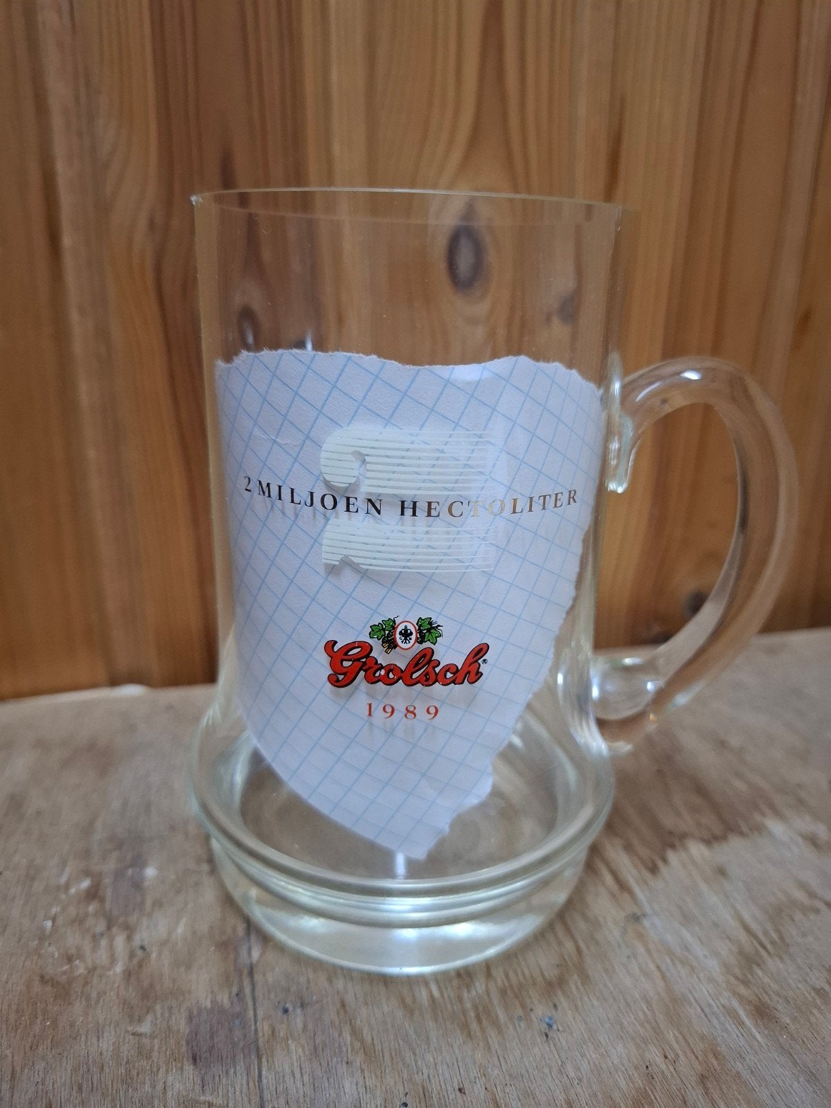 Grolsch glazen pul 2 miljoen hectoliter, Ophalen of Verzenden, Zo goed als nieuw, Pul(len), Grolsch