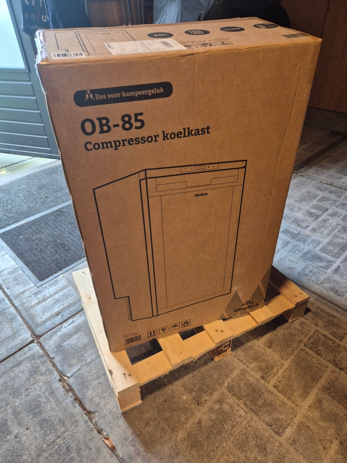 Nieuwe Obelink compressor koelkast OB85 (12V/24V, 85L), 75 tot 100 liter, Ophalen, Nieuw, Met vriesvak
