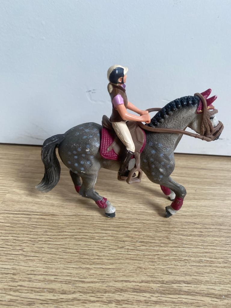 Schleich paard met ruiter, Ophalen of Verzenden, Gebruikt