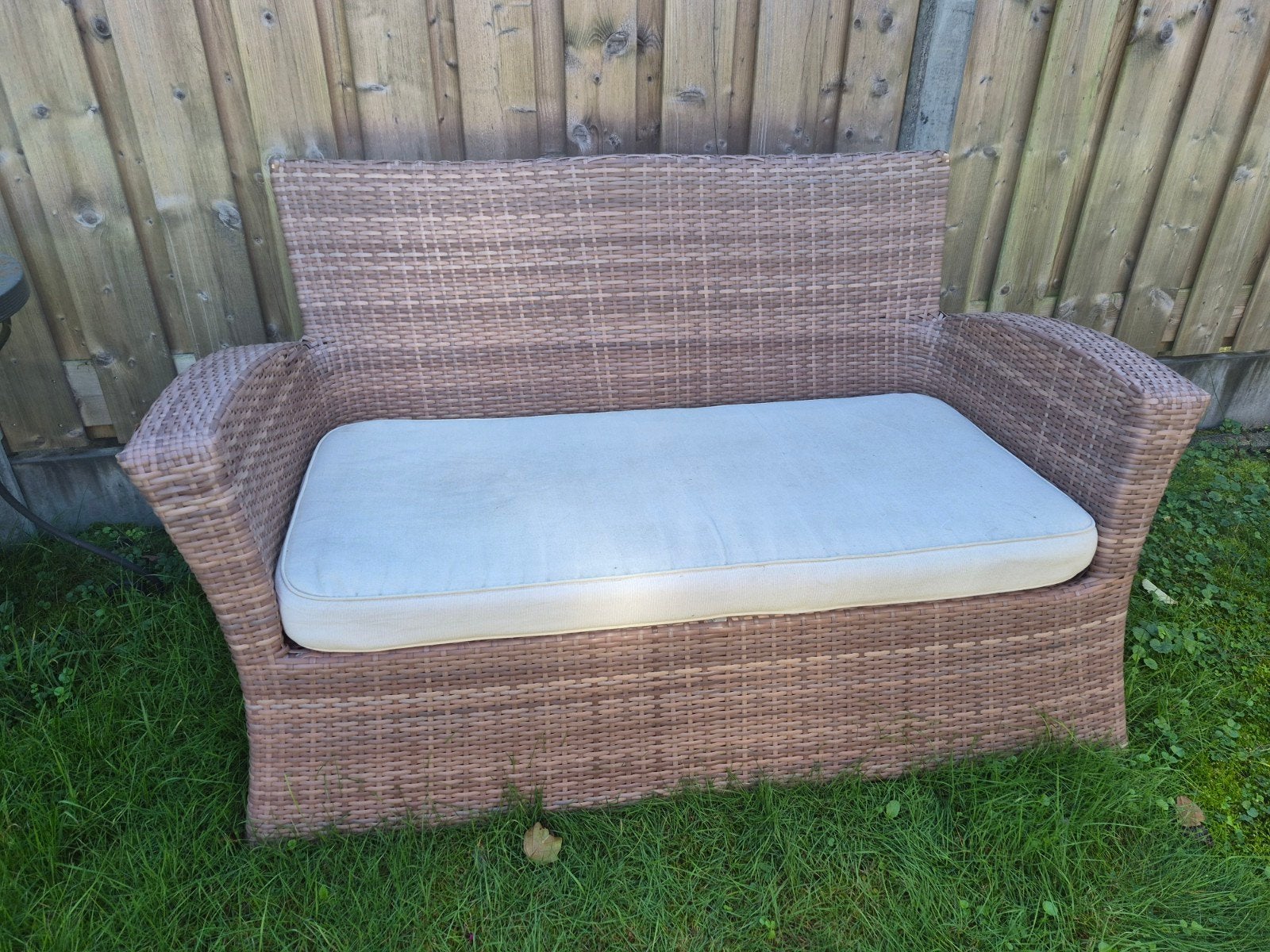 loungebank, Ophalen, Gebruikt, Wicker