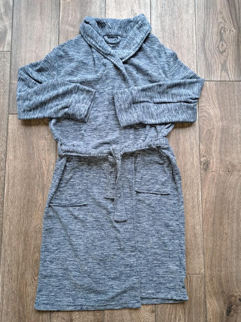 Hema badjas - grijsblauw fleece - maat L, Hema, Ophalen of Verzenden, Nieuw